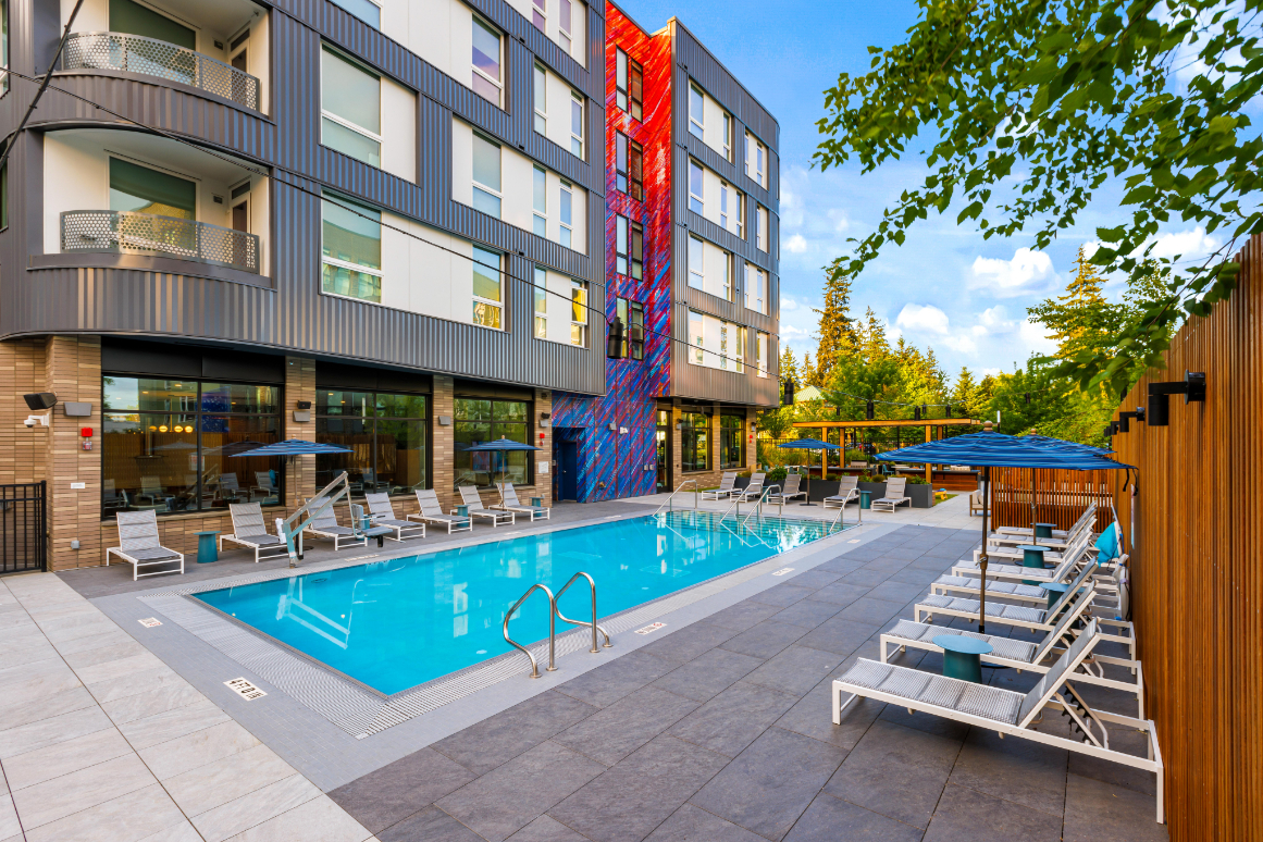 Spectra luxury apartments amenities - pool and spa