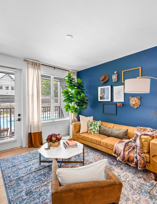 Spectra Marymoor apartments model living room